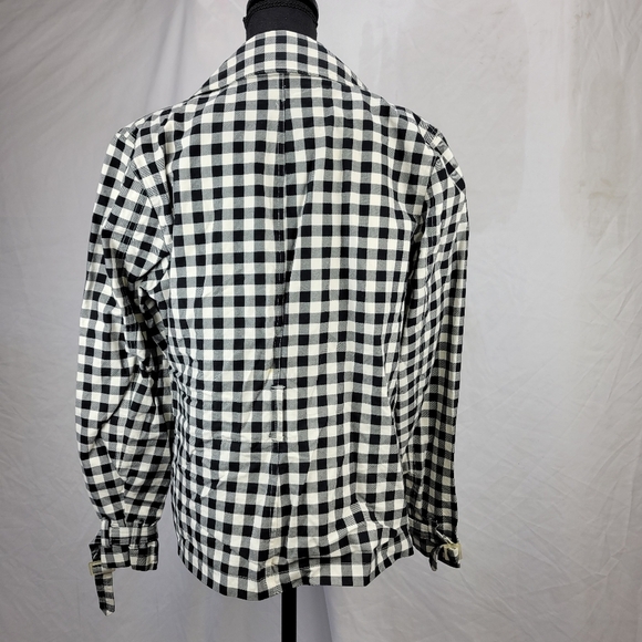 LAUREN RALPH LAUREN Black and White Checkered Double-Breasted Jacket Size Large - Picture 5 of 9
